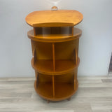 Brown Wood Carousel  Bookshelf Display