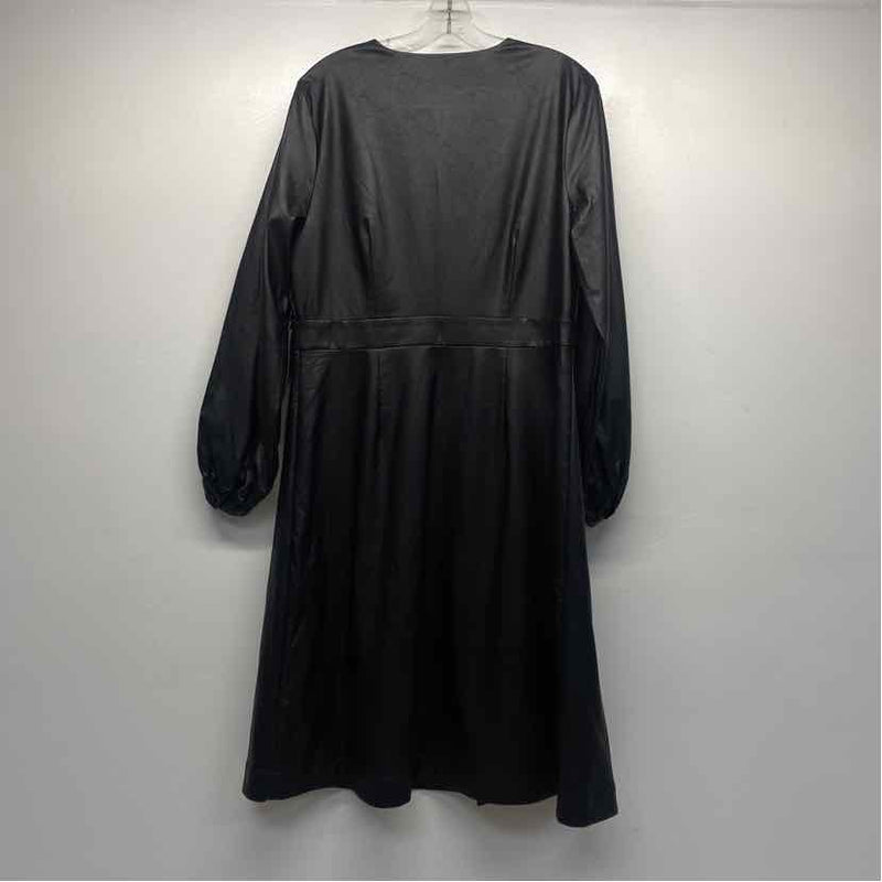 Banana Republic Size 12-L Women's Black Solid Wrap Dress