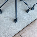 On Wheels Black Plastic Chair