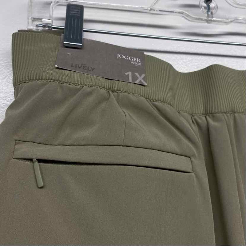 Soft Surroundings Size Xl-16 Women's Green Solid Jogger Pants