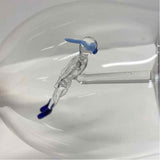 Clear Glass Bottle w "Floating" snorkeler and Cork Top