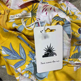Here comes the sun Size S Women's Yellow Pattern Strappy Dress