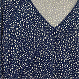 Title Nine Size Xl Women's Navy-White Pattern T-Shirt Dress