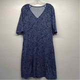 Title Nine Size Xl Women's Navy-White Pattern T-Shirt Dress