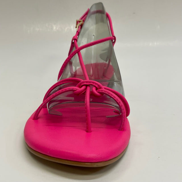 Anthropologie Size 6 Women's Hot Pink Solid Strappy Sandals