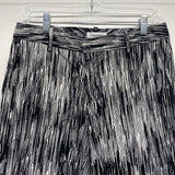 Calvin Klein Size 4 Women's Black-White Pattern Straight Leg Pants