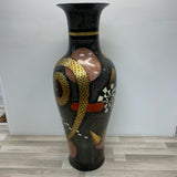 Black multi Ceramic Vase