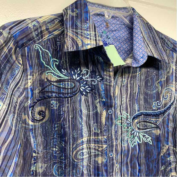 Robert Graham Size S Women's Blue Pattern Button Up Blouse