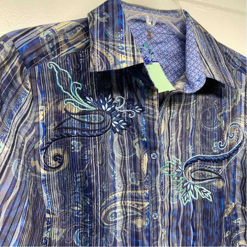 Robert Graham Size S Women's Blue Pattern Button Up Blouse