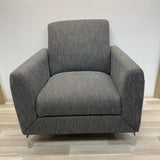 Gray Fabric Tweed Arm Chair