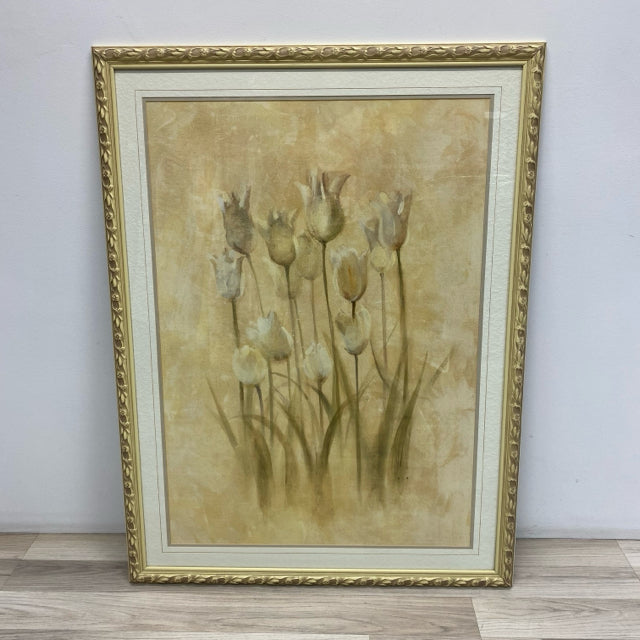 Framed print by Chery Blum - Long steam Tulips - Lovely
