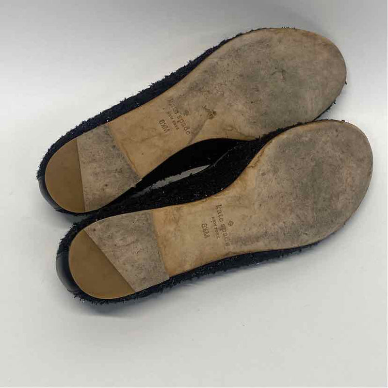Kate Spade Size 8.5 Women's Black Shimmer Ballet Flats Shoes