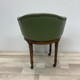 Antique Green Faux leather Chair