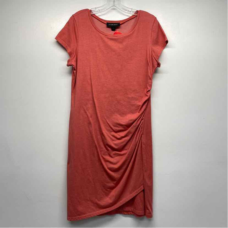 Scarlett Size L-XL Women's Peach Solid T-Shirt Dress
