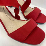 Life Stride Size 7.5 Women's Red Solid Strappy Heels