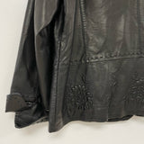 Chico's Women's Size 3-XL Black Embroidered Button Up Jacket