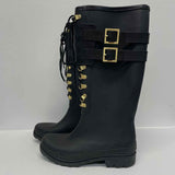 Tory Burch Size 8 Women's Black Solid Rain Boots