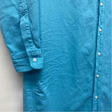 Frank & Eileen Est 1947 Size M Women's Aqua Solid Shirt Dress