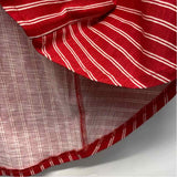 Grey State Size M Women's Red-White Stripe Button Up Shirt
