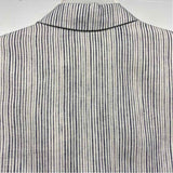Cartonnier - Anthropologie Women's Size 4-S White-Blue Stripe Blazer Jacket