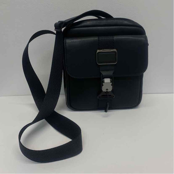 Tumi Solid Black Faux Leather Crossbody Men's Bag