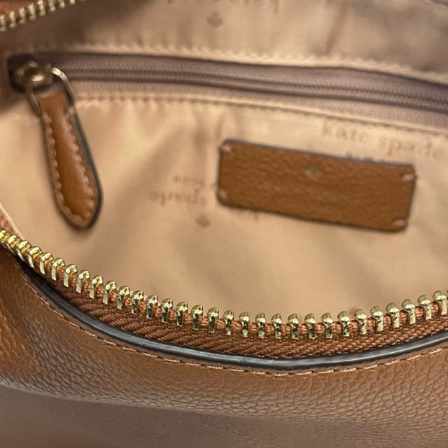 Kate Spade Caramel Solid Leather Crossbody Handbag