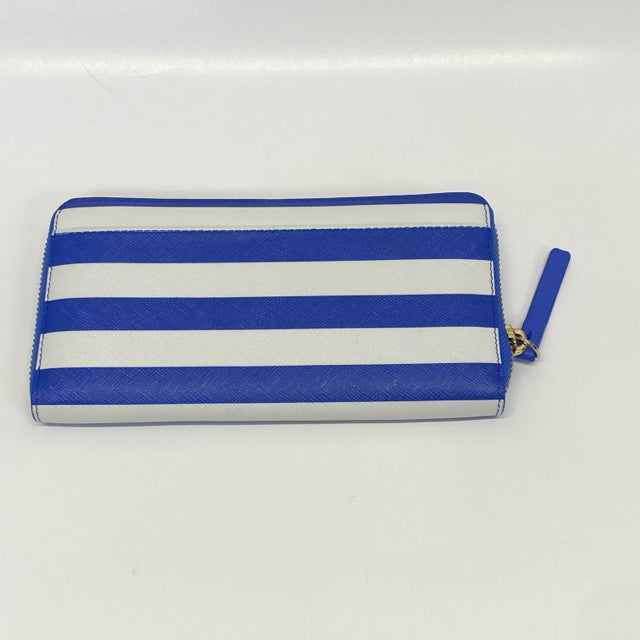 Kate Spade Blue-White Stripe Polivinyl Wallet