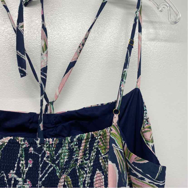 Vineyard Vines Size Xl Women's Blue-Pink Pattern Maxi Dress