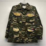 Beautiful Stories Women's Size M Green-Multi Camoflage Military Jacket