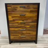 Brown Wood Dressers/Chest with 5 Drawers