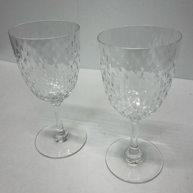 Baccarat Wine Clear Crystal Glassware Set of 2