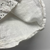 Inizio Italy Size M Women's White Patchwork Asymmetrical Sleeveless Top