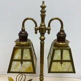 Table Top Brass-Glass Lamp