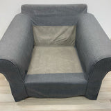 Gray Fabric Tweed Arm Chair