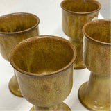 Indus Brown Stoneware Pottery Goblets - Set of 4