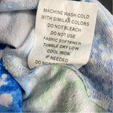 IBKUL Size M Women's Blue-Multi Pattern Pull On Skort