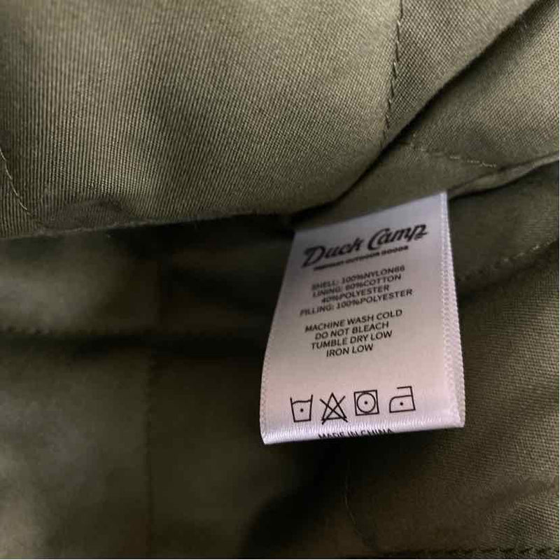 Duck Camp Women's Size M Green Solid Military Jacket