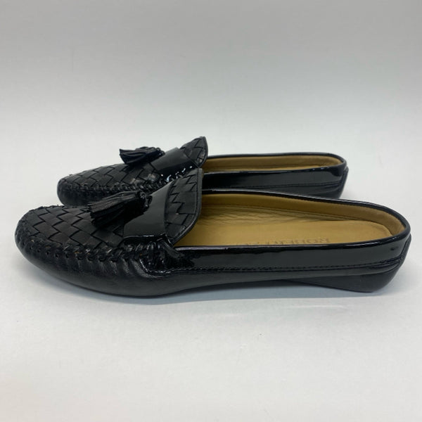 Robert Zur Size 8 Women's Black Braided Slide Shoes