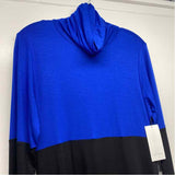Karen Kane Size L Women's Blue-Black Color Block Turtle Neck Dress