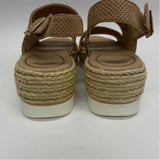 Dr. Scholls Size 8 Women's Tan Cut Out Espadrille Sandals