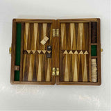 backgammon folding wood traveling box Game