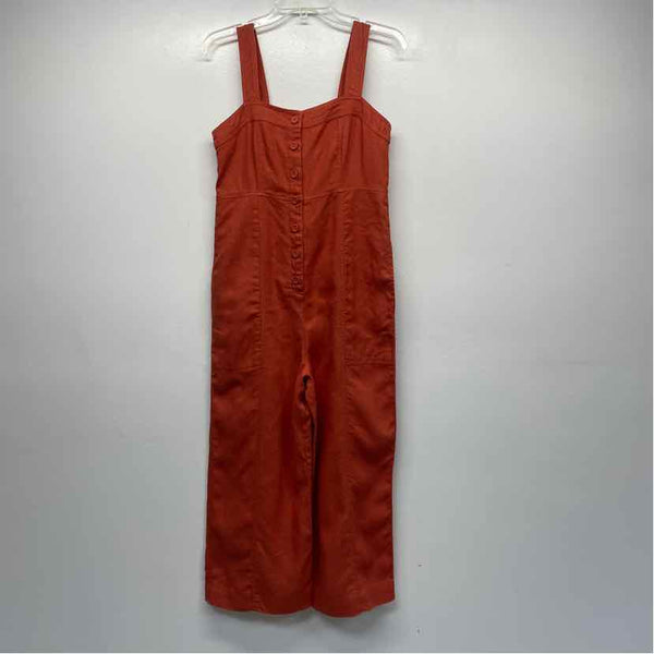 Garnet Hill Size 4-S Women's Coral Solid Pants Jumpsuit