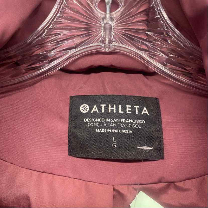 Athleta Women's Size L Canberry Solid Zip Up Jacket