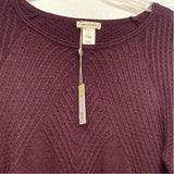 Max Studio Size M-L Women's Burgundy Solid Sweater Dress