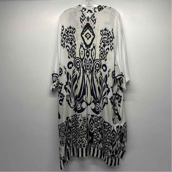 Chico's Size S-M Women's White-Multicolor Pattern Long Sleeve Top