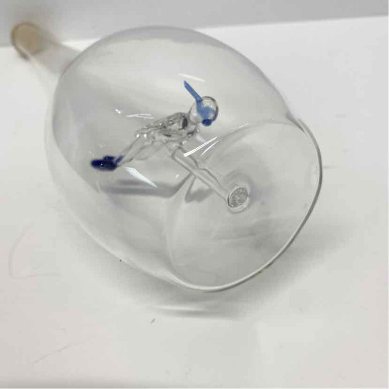 Clear Glass Bottle w "Floating" snorkeler and Cork Top