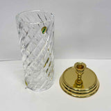 Waterford Prescott Hurricane Clear Cut Crystal Candle Holder
