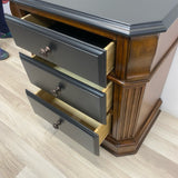 Side Black-Brown Solid Wood 2 Tone Table