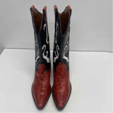 Nine West Size 6.5 Women's Black-Red Animal Print Western Boots