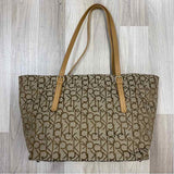 Calvin Klein Khaki Canvas Signature Tote Handbag